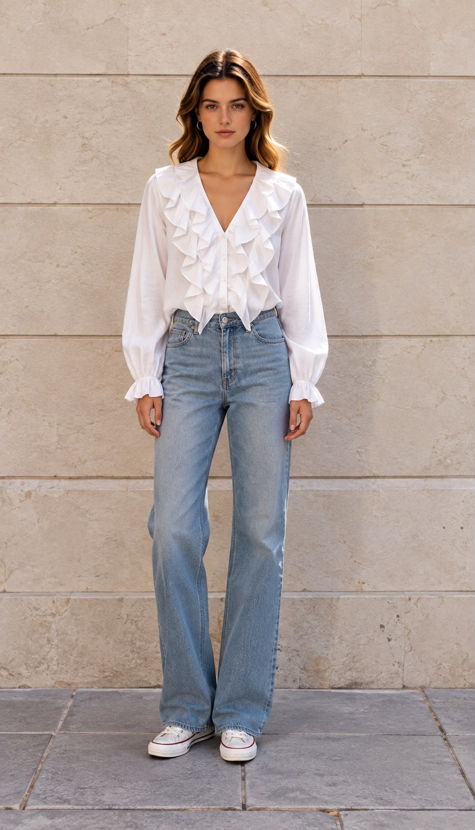 BLUSA LINA CON VOLANTES