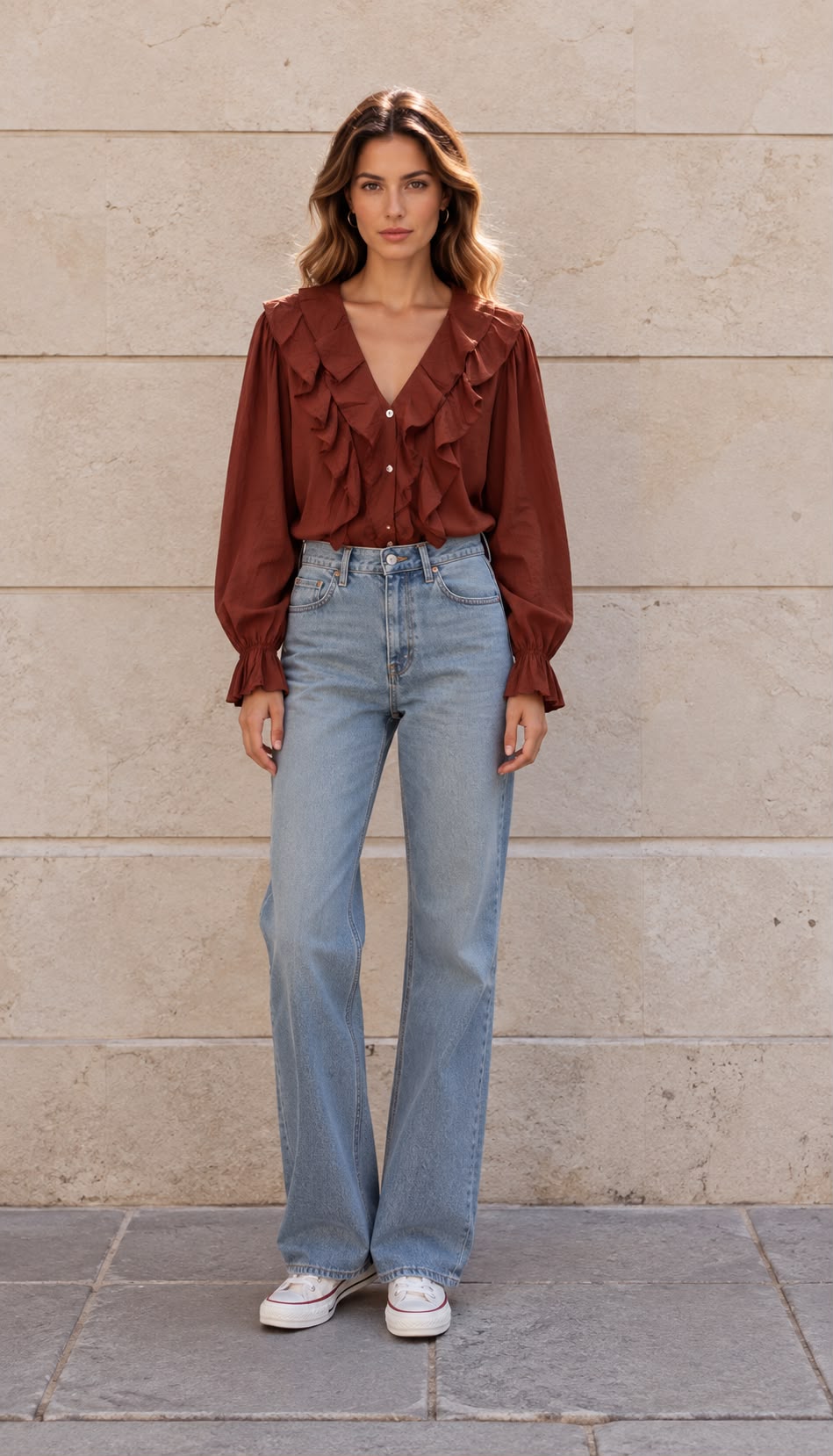 BLUSA LINA CON VOLANTES - Imagen 2